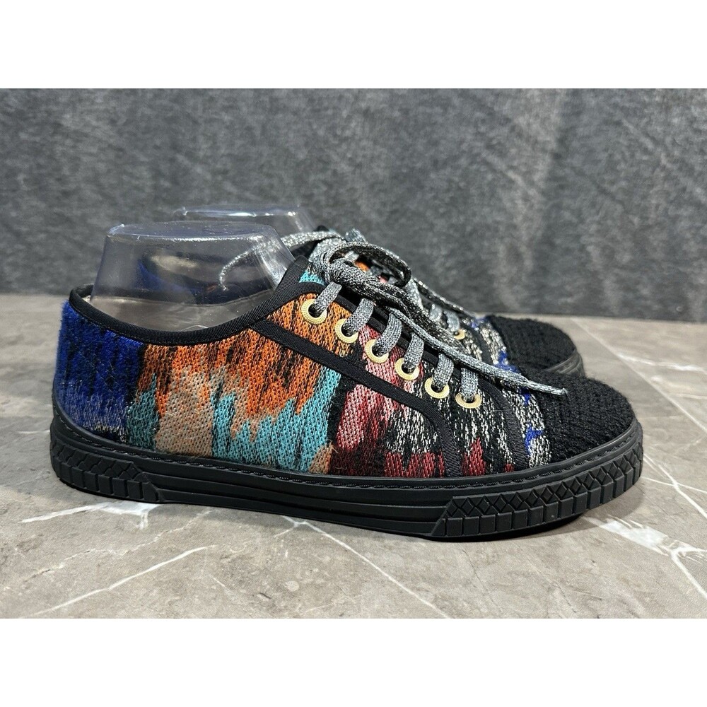 CHANEL Tweed Low-cut Sneaker Shoes Women Size 40 Genuine